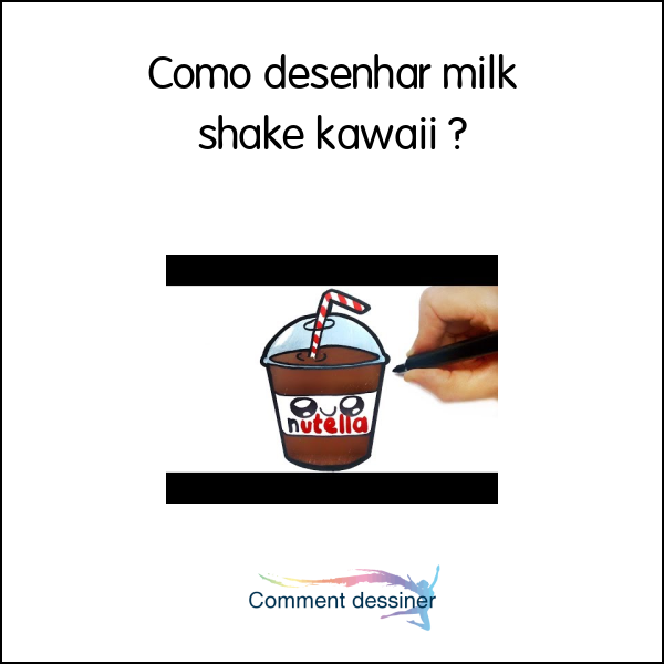 Como desenhar milk shake kawaii